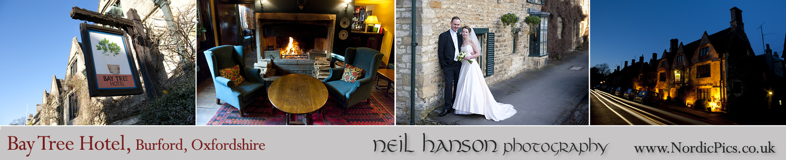 Neil Hanson Photography provides contemporary Wedding Photography for The Bay Tree Hotel, Burford