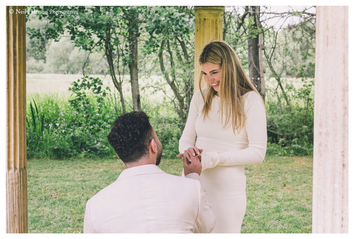 Surprise proposal photography in The Cotswolds