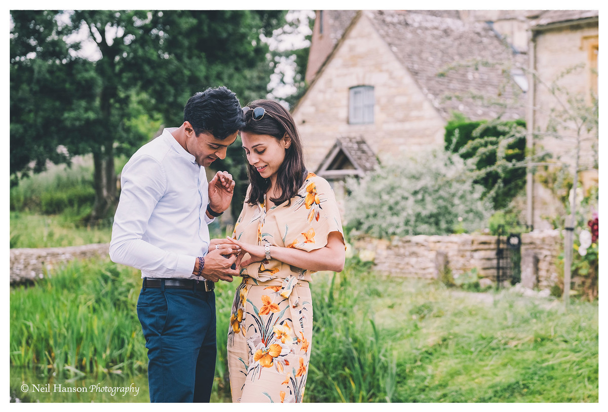 Cotswold Surprise Proposal Photography in Lower Slaughter