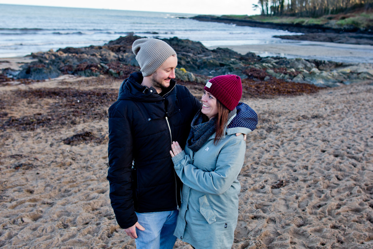engagement photography claire and geordie in Crawfordsburn Country Park
