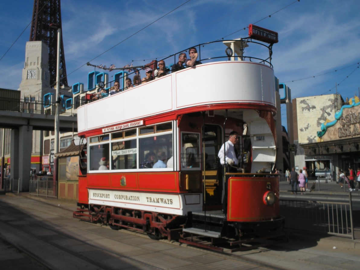 Stockport tram at Blackpool