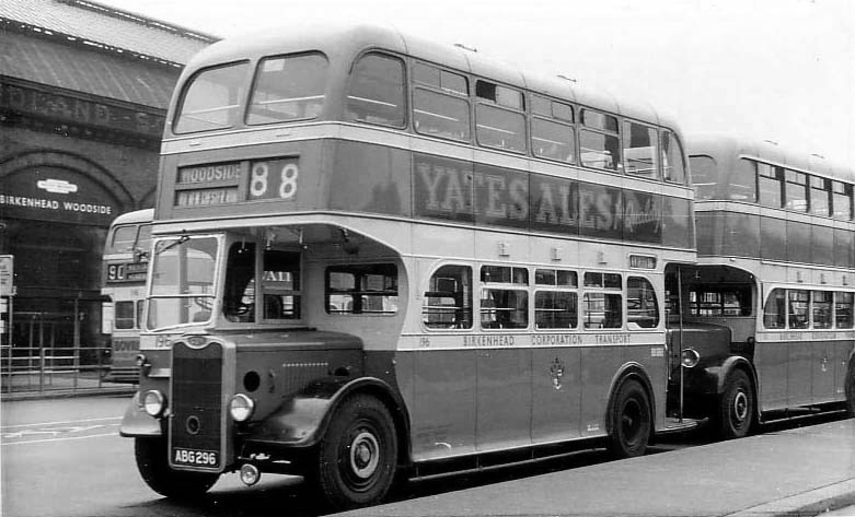 Birkenhead Corporation bus manufactured by Guyat Woodside bus station