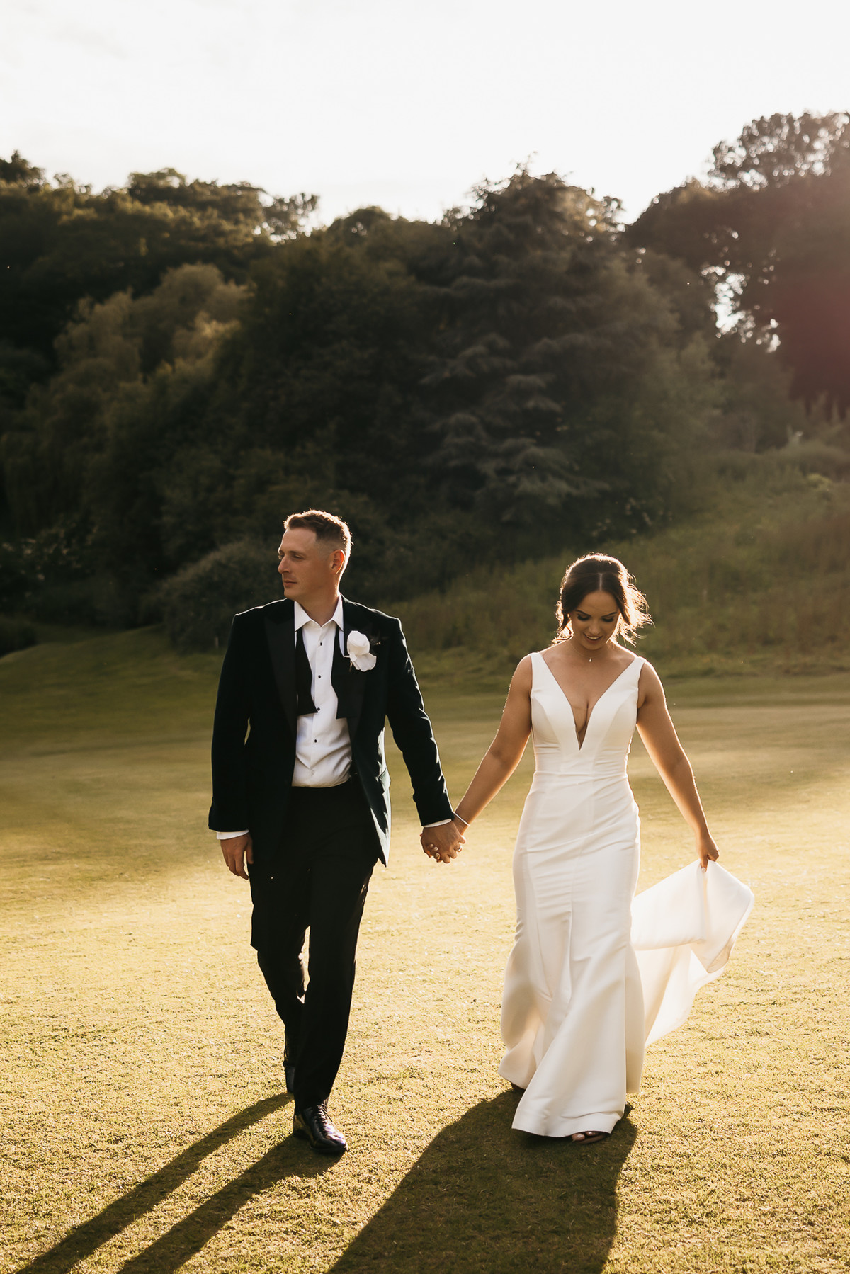 Wedding photography in Berkshire of a Bride and Groom having a quiet candid moment 