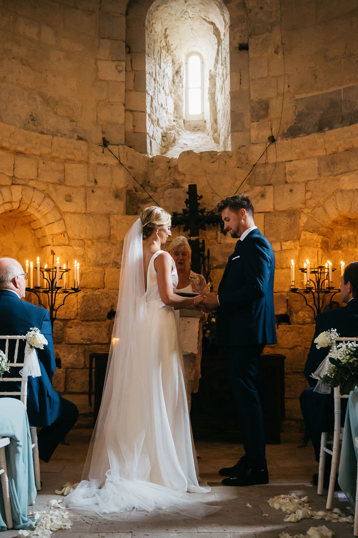Berkshire wedding photographers capturing a Wedding ceremony in a gorgeous Chateau in the South of France